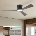 ZEVENTI - AUREX LED dimmējams griestu ventilators/24W/230V 3000/4000/6000K Wi-Fi Tuya melns/valrieksts + tālvadības pults