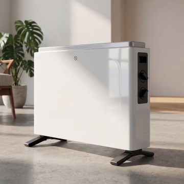 ZEVENTI - Elektriskais tiešsildītājs/konvektors 800/1200/2000W/230V balts