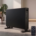ZEVENTI - Elektriskais tiešsildītājs/konvektors ar LCD displeju 1250/2000W/230V melns + tālvadība