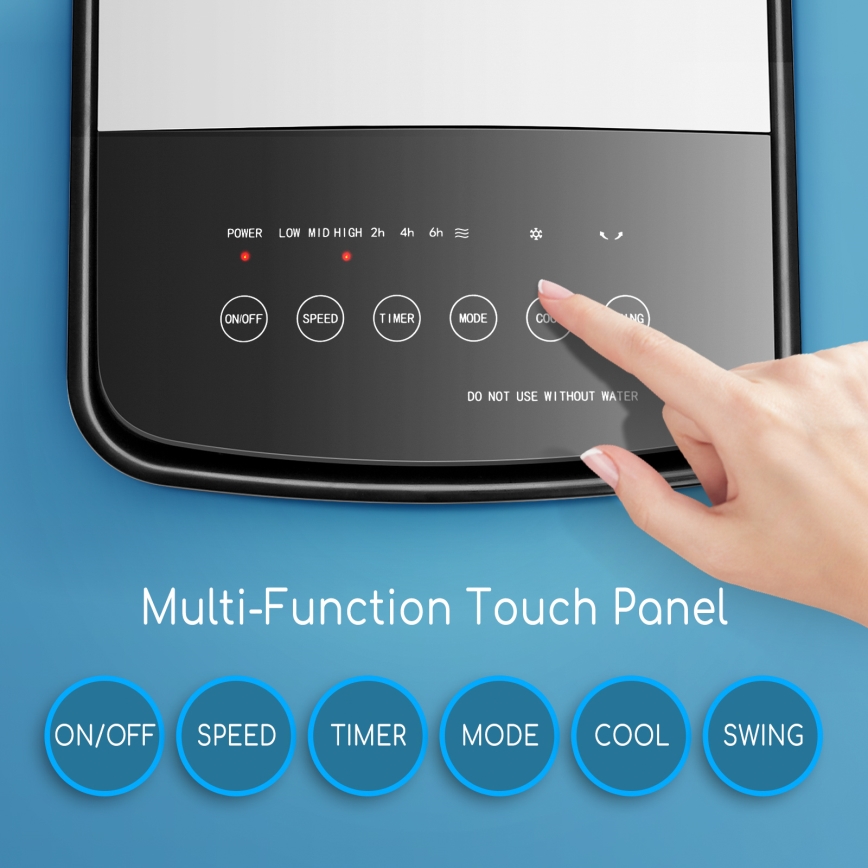 ZEVENTI - Gaisa dzesētājs ARCTIC 60W/230V melns/balts