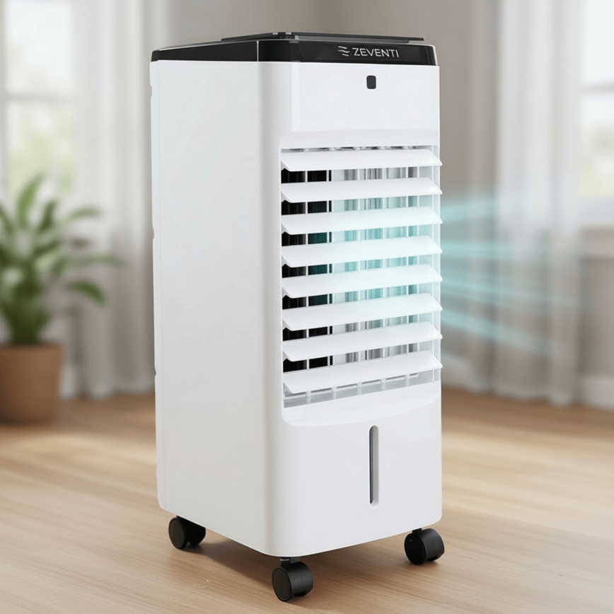 ZEVENTI - ARCTIC gaisa dzesētājs 60W/230V melns/balts + tālvadības pults