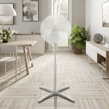 ZEVENTI - Statīva ventilators FLOW 45W/230V 120 cm balts