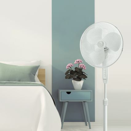 ZEVENTI - Statīva ventilators FLOW 45W/230V 120 cm balts