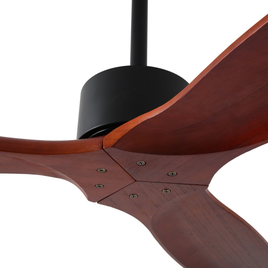 ZEVENTI - Griestu ventilators CUENCA Wi-Fi Tuya melna/ozols + tālvadības pults