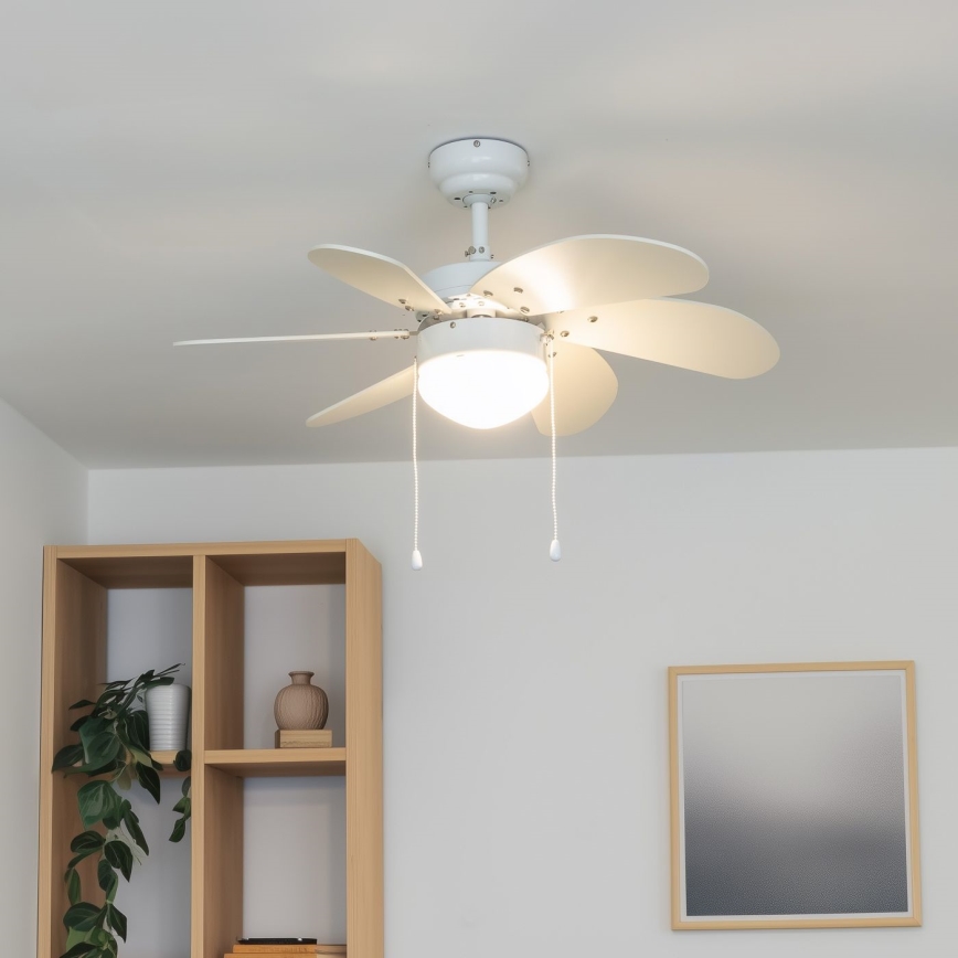 ZEVENTI - Griestu ventilators FAMARA 1xE14/60W/230V balta