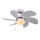 ZEVENTI - Griestu ventilators FAMARA 1xE14/60W/230V pelēka