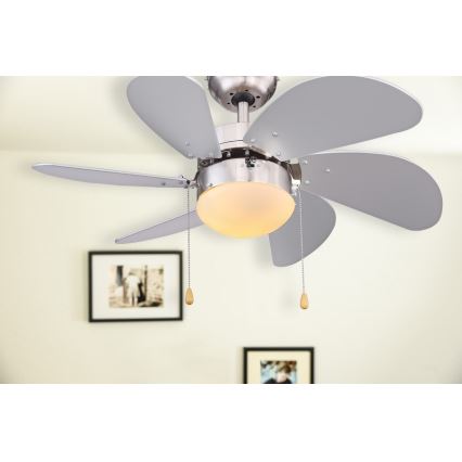 ZEVENTI - Griestu ventilators FAMARA 1xE14/60W/230V pelēka