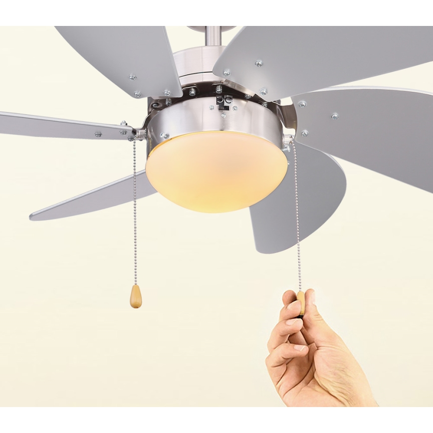 ZEVENTI - Griestu ventilators FAMARA 1xE14/60W/230V pelēka