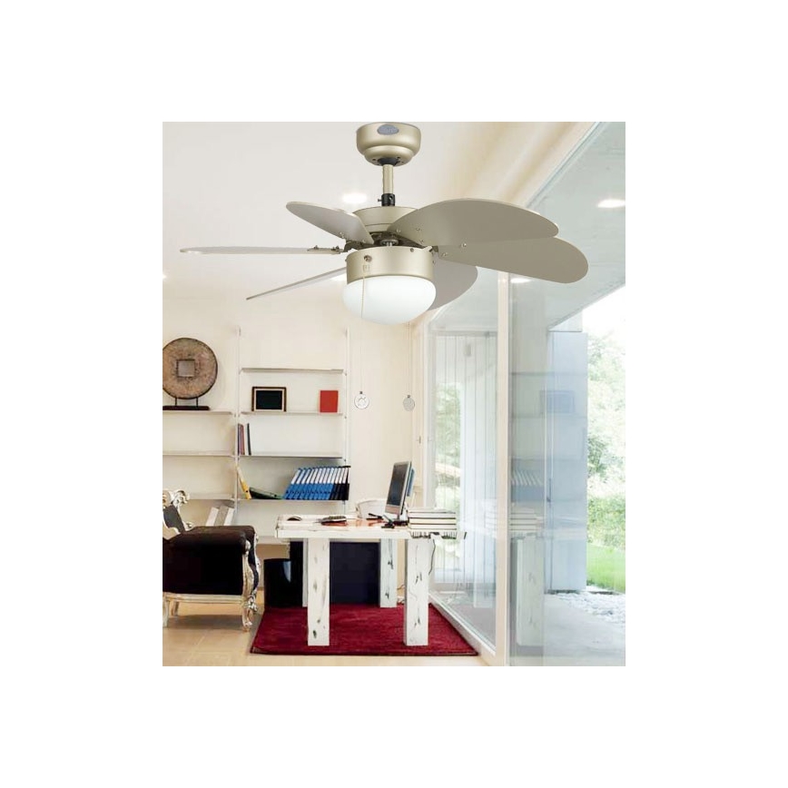 ZEVENTI - Griestu ventilators FAMARA 1xE14/60W/230V pelēka