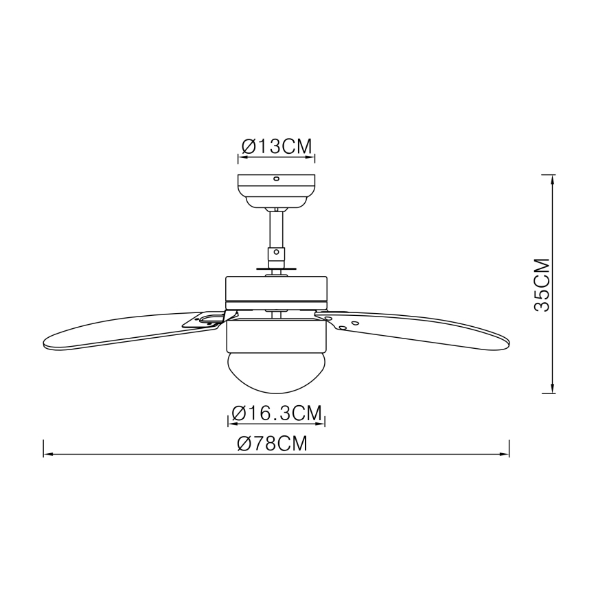 ZEVENTI - Griestu ventilators FAMARA 1xE14/60W/230V pelēka