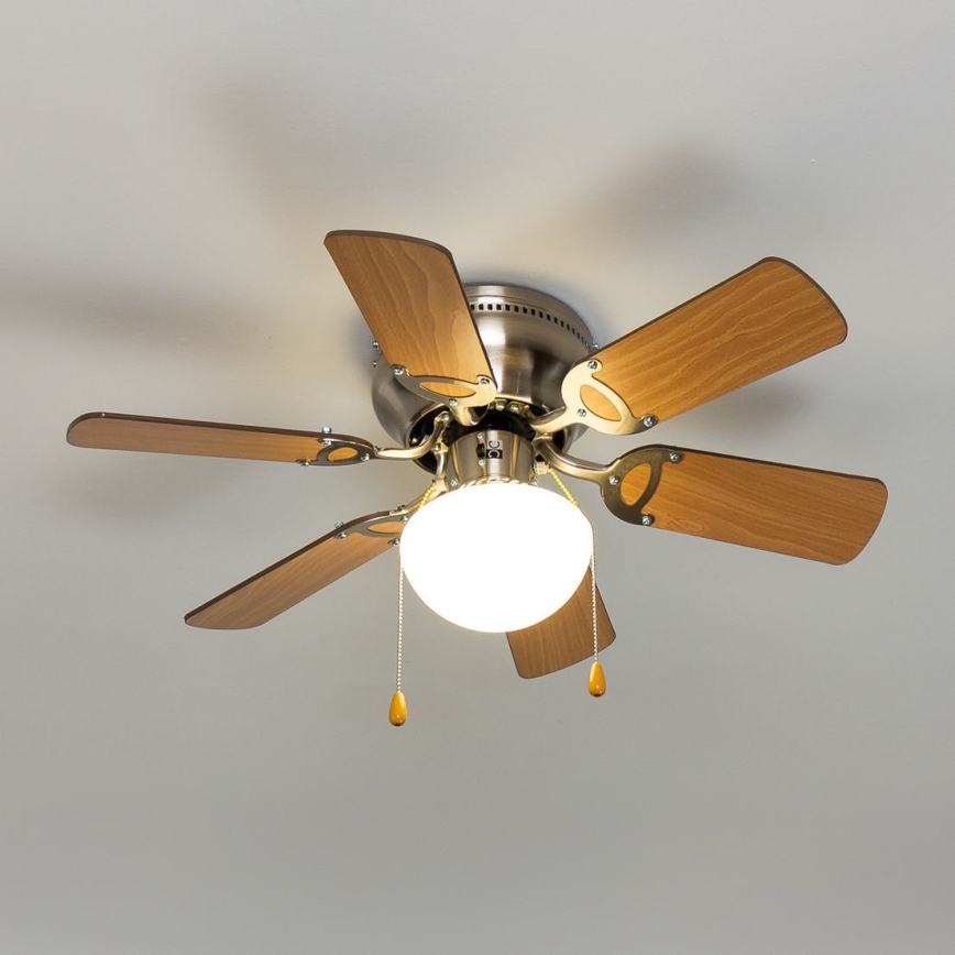 ZEVENTI - Griestu ventilators GALDANA 1xE27/60W/230V brūna/bēša