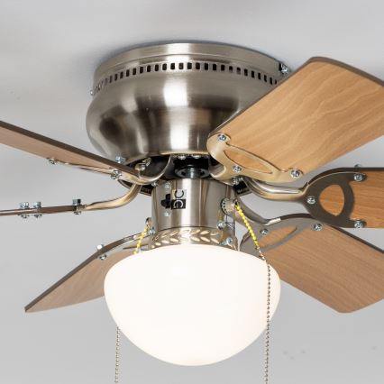 ZEVENTI - Griestu ventilators GALDANA 1xE27/60W/230V brūna/bēša