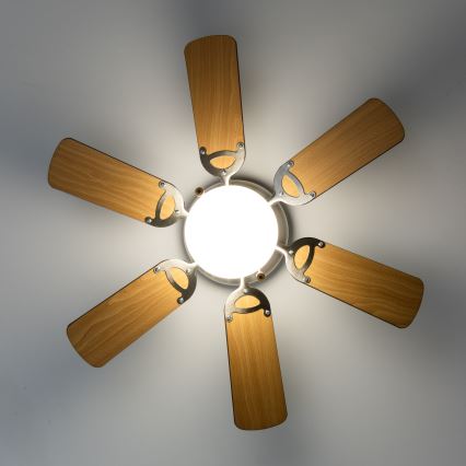 ZEVENTI - Griestu ventilators GALDANA 1xE27/60W/230V brūna/bēša