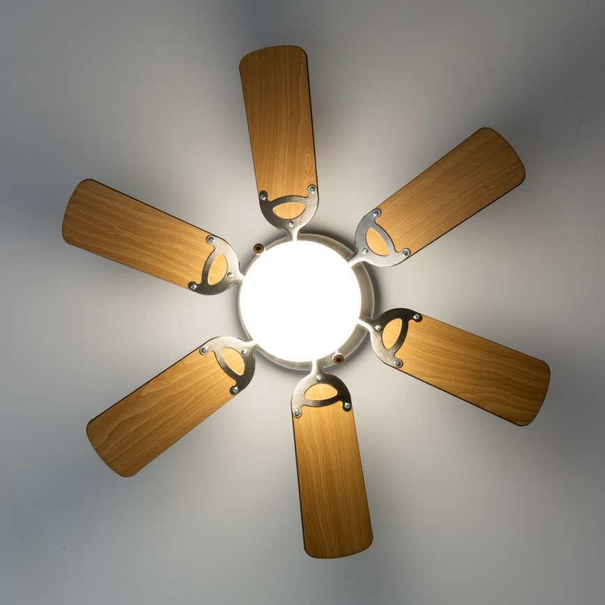 ZEVENTI - Griestu ventilators GALDANA 1xE27/60W/230V brūna/bēša