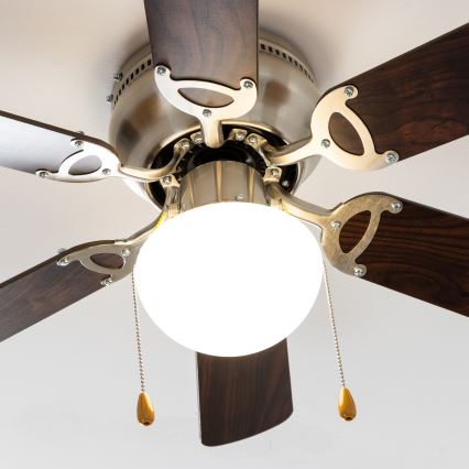 ZEVENTI - Griestu ventilators GALDANA 1xE27/60W/230V brūna/bēša