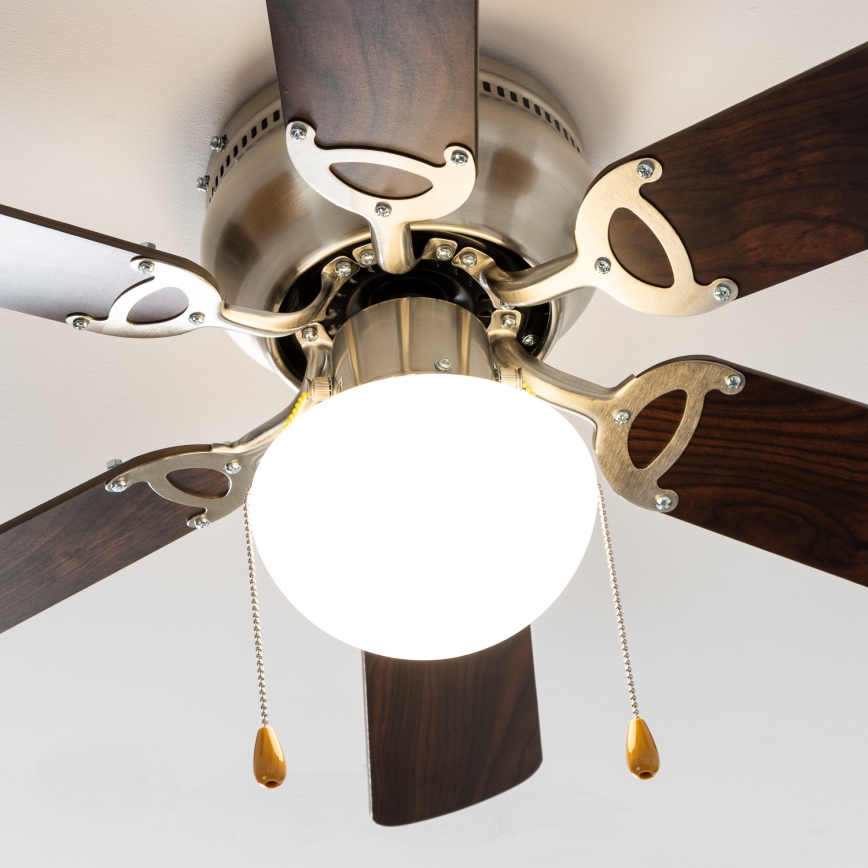 ZEVENTI - Griestu ventilators GALDANA 1xE27/60W/230V brūna/bēša