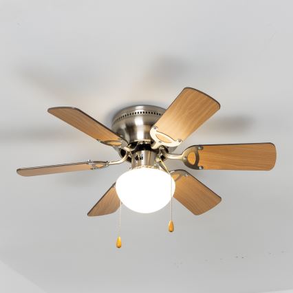ZEVENTI - Griestu ventilators GALDANA 1xE27/60W/230V brūna/bēša