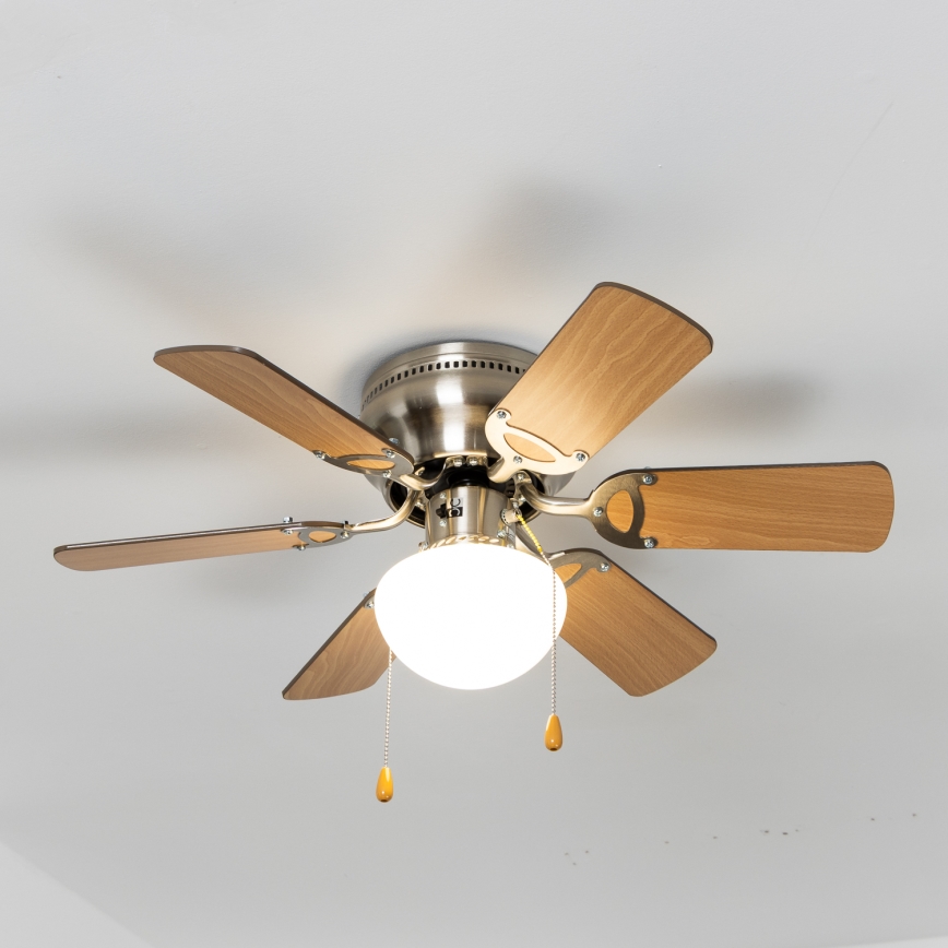 ZEVENTI - Griestu ventilators GALDANA 1xE27/60W/230V brūna/bēša