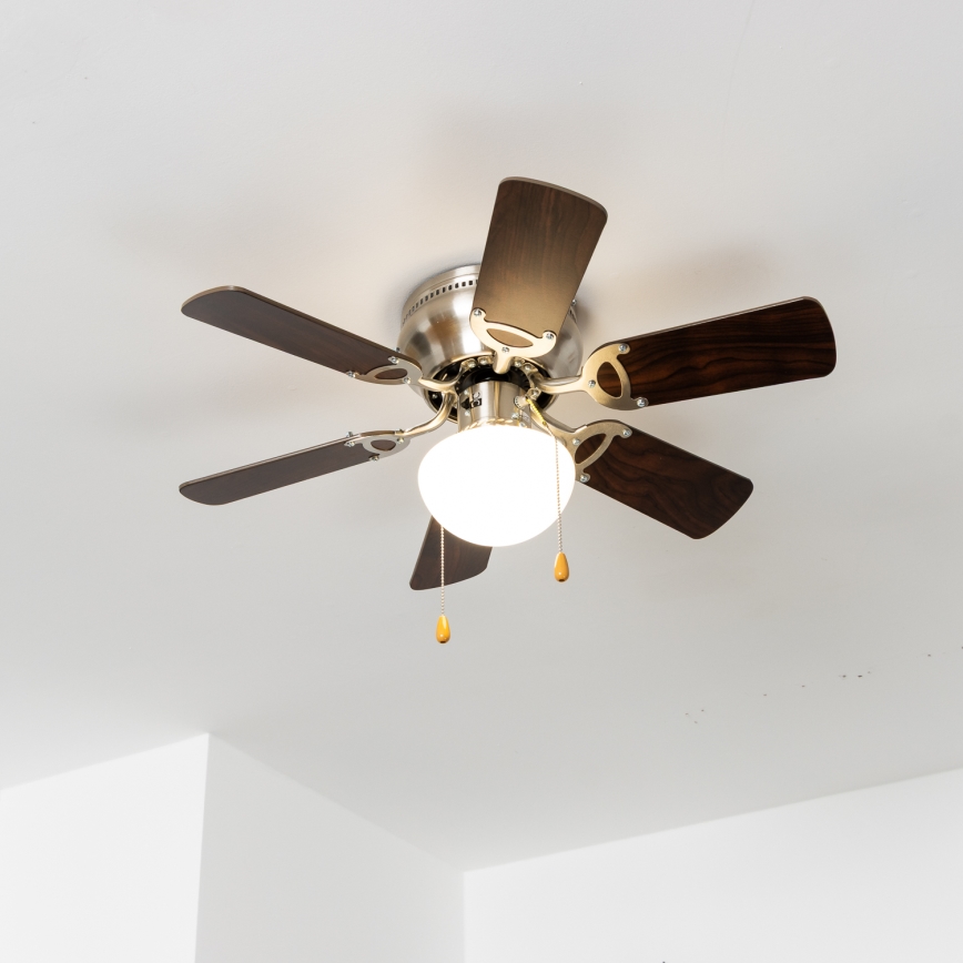 ZEVENTI - Griestu ventilators GALDANA 1xE27/60W/230V brūna/bēša