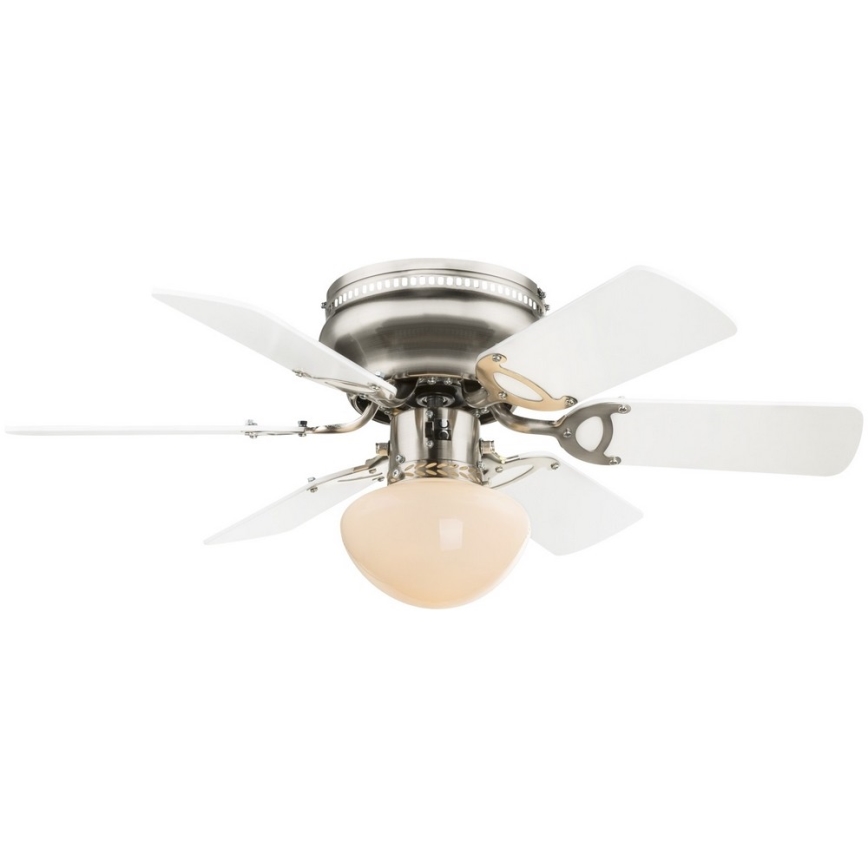 ZEVENTI - Griestu ventilators GALDANA 1xE27/60W/230V pelēka/balta