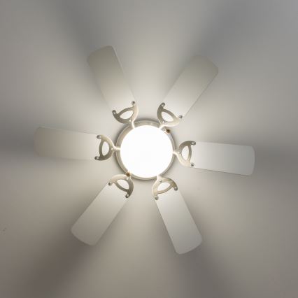 ZEVENTI - Griestu ventilators GALDANA 1xE27/60W/230V pelēka/balta