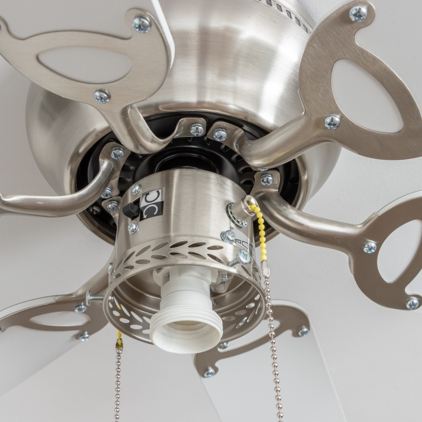 ZEVENTI - Griestu ventilators GALDANA 1xE27/60W/230V pelēka/balta
