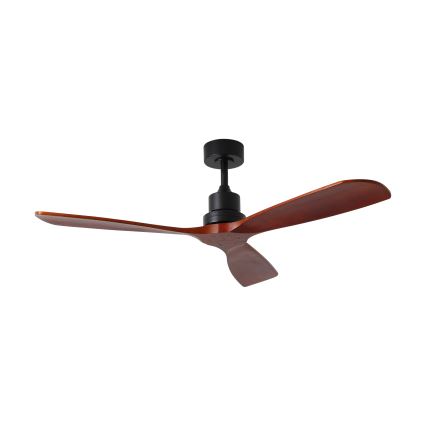 ZEVENTI - Griestu ventilators LIONI Wi-Fi Tuya melna/ozols + tālvadības pults