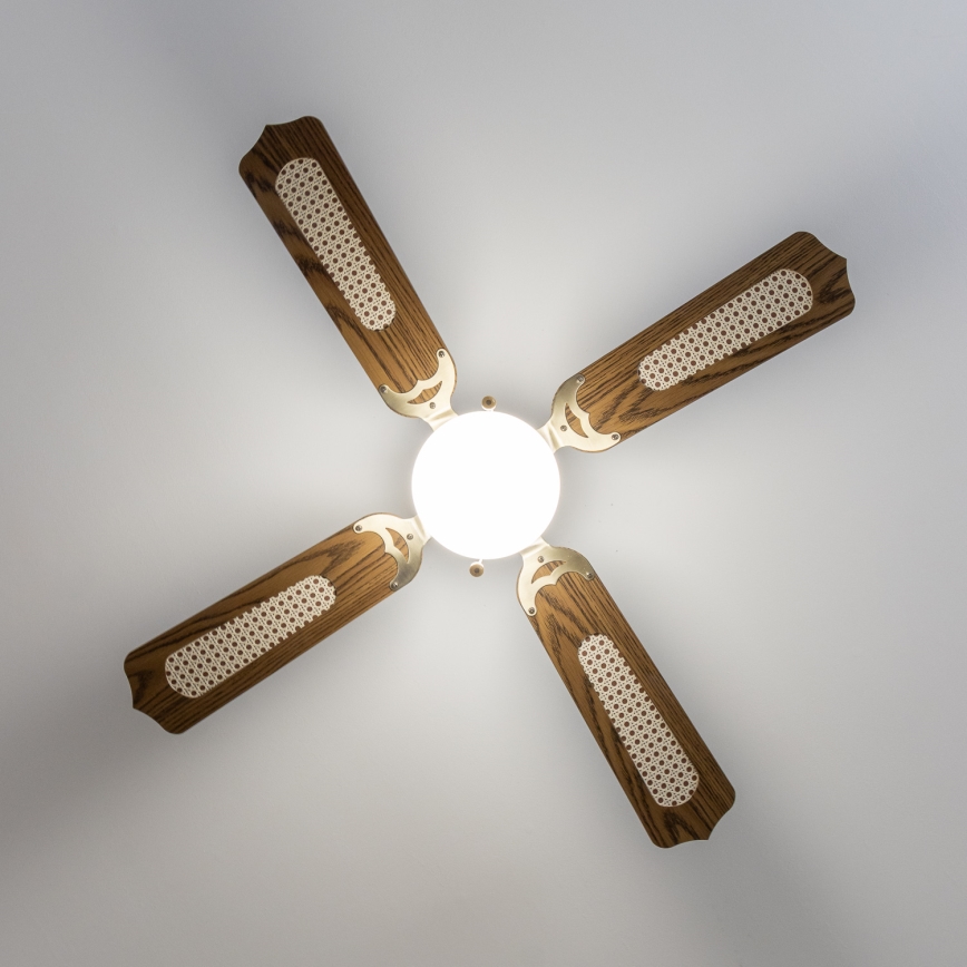 ZEVENTI - Griestu ventilators NAVAGIO 1xE27/60W/230V brūna