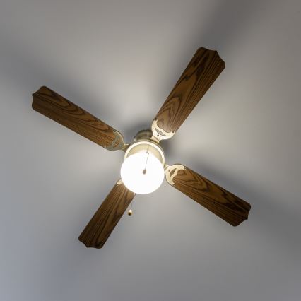 ZEVENTI - Griestu ventilators NAVAGIO 1xE27/60W/230V brūna