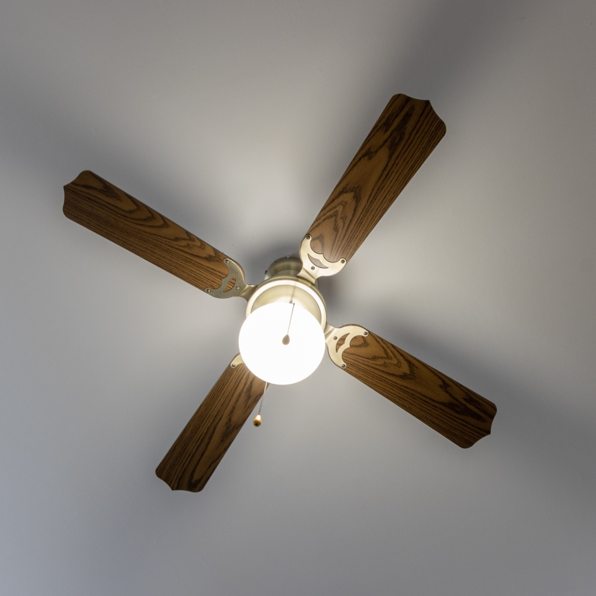 ZEVENTI - Griestu ventilators NAVAGIO 1xE27/60W/230V brūna