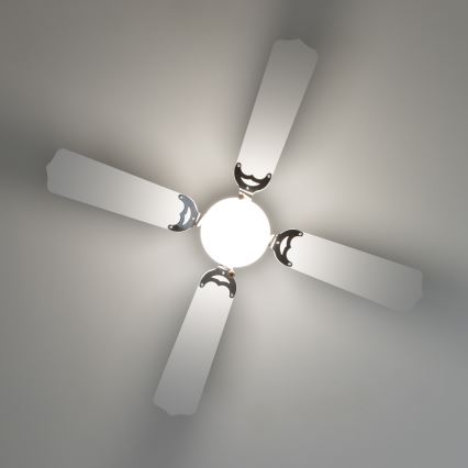 ZEVENTI - Griestu ventilators NAVAGIO 1xE27/60W/230V melna/balta