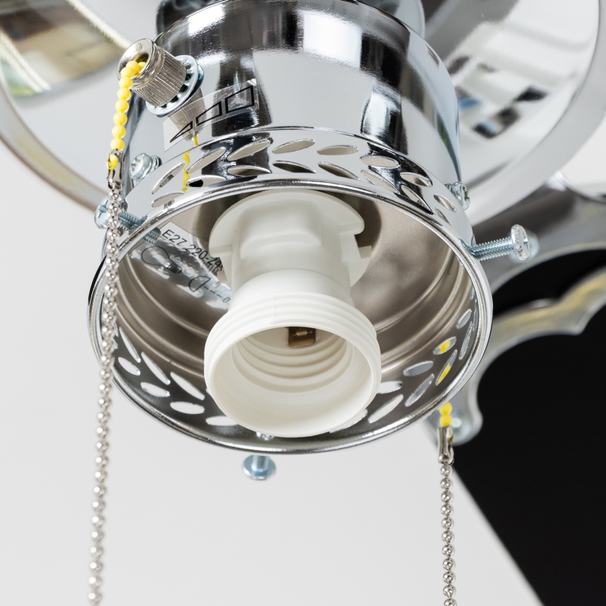 ZEVENTI - Griestu ventilators NAVAGIO 1xE27/60W/230V melna/balta