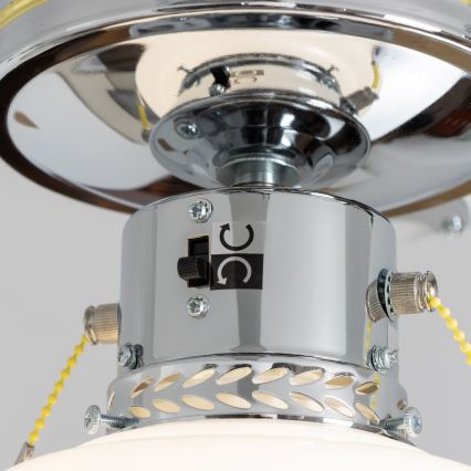 ZEVENTI - Griestu ventilators NAVAGIO 1xE27/60W/230V melna/balta