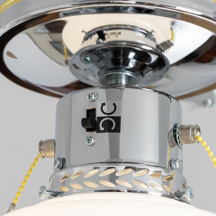 ZEVENTI - Griestu ventilators NAVAGIO 1xE27/60W/230V melna/balta