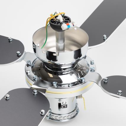 ZEVENTI - Griestu ventilators NAVAGIO 1xE27/60W/230V melna/balta