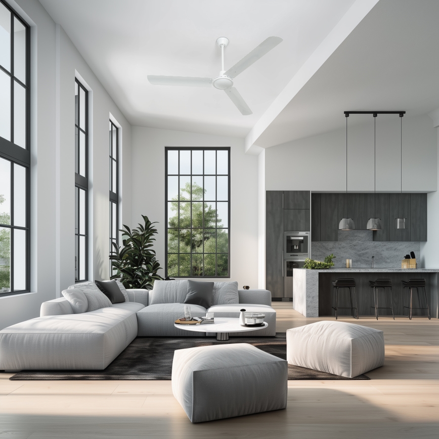 ZEVENTI - Griestu ventilators TOFINO balts