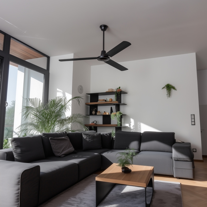 ZEVENTI - Griestu ventilators TOFINO melns