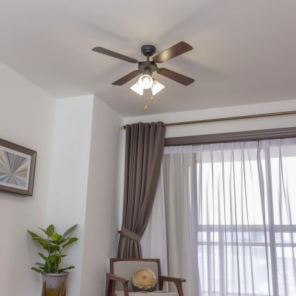 ZEVENTI - Griestu ventilators ZURRIOLA 3xE27/60W/230V