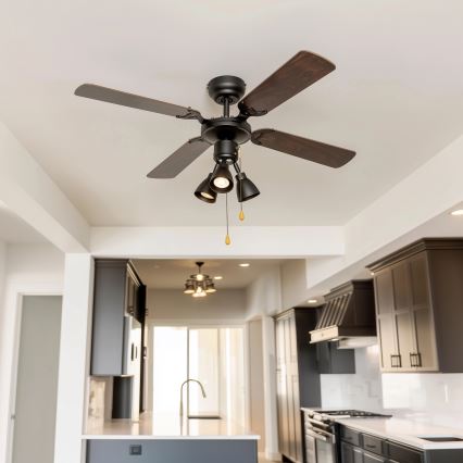 ZEVENTI - Griestu ventilators ZURRIOLA 3xGU10/50W/230V