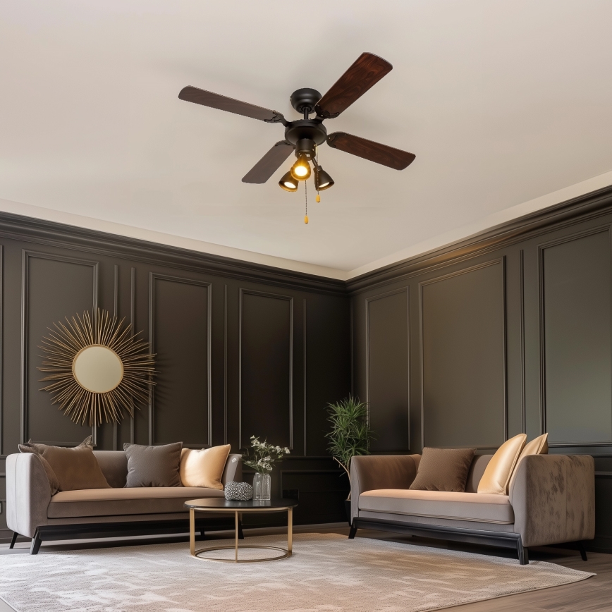 ZEVENTI - Griestu ventilators ZURRIOLA 3xGU10/50W/230V
