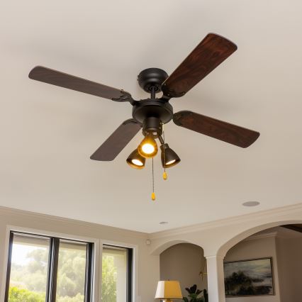 ZEVENTI - Griestu ventilators ZURRIOLA 3xGU10/50W/230V