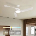 ZEVENTI - LED aptumšojams griestu ventilators AERYS LED/24W/230V 3000/4000/6000K Wi-Fi Tuya balts + tālvadības pults