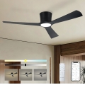 ZEVENTI - LED aptumšojams griestu ventilators AUREX LED/24W/230V 3000/4000/6000K Wi‑Fi Tuya melns + tālvadības pults