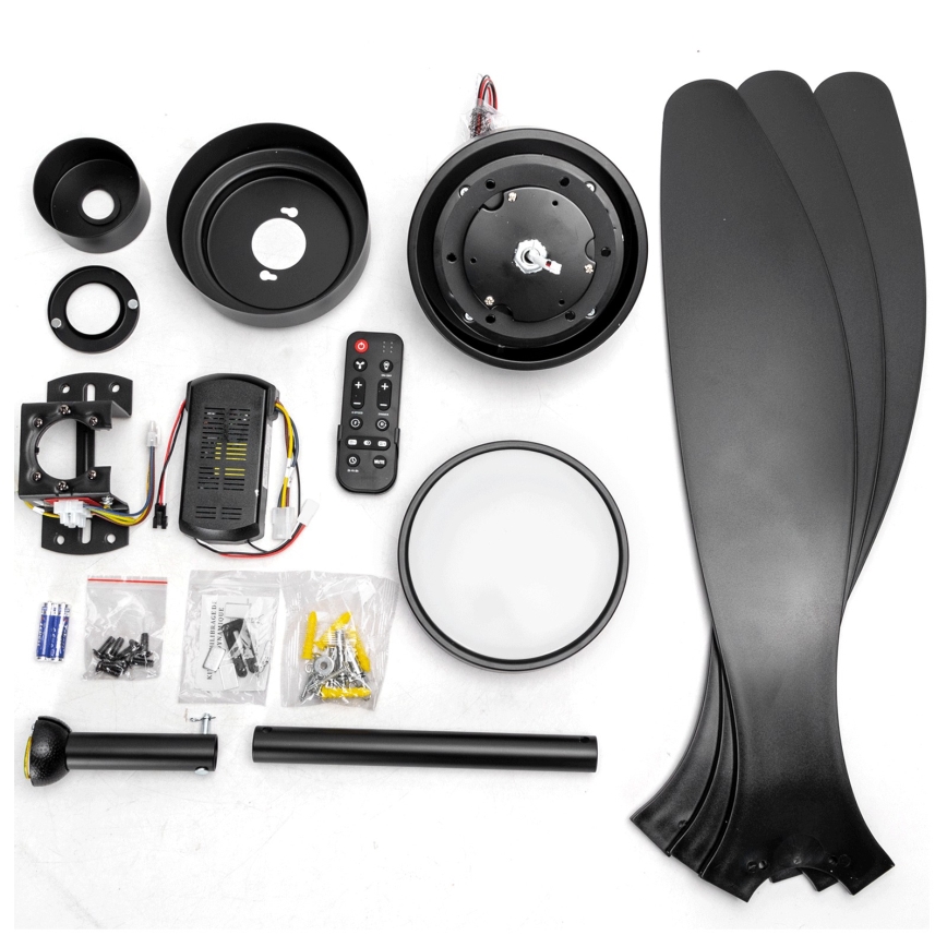 ZEVENTI - LED dimējams griestu ventilators ULUWATU LED/20W/230V 2700-6500K 132 cm melns + tālvadības pults