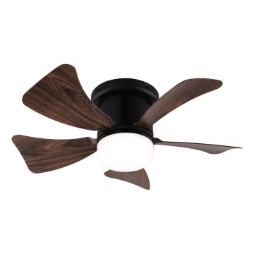 ZEVENTI - LED Aptumšojams griestu ventilators MUNDAKA LED/10W/230V 3000-6500K brūna + tālvadības pults