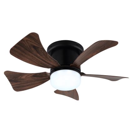 ZEVENTI - LED Aptumšojams griestu ventilators MUNDAKA LED/10W/230V 3000-6500K brūna + tālvadības pults