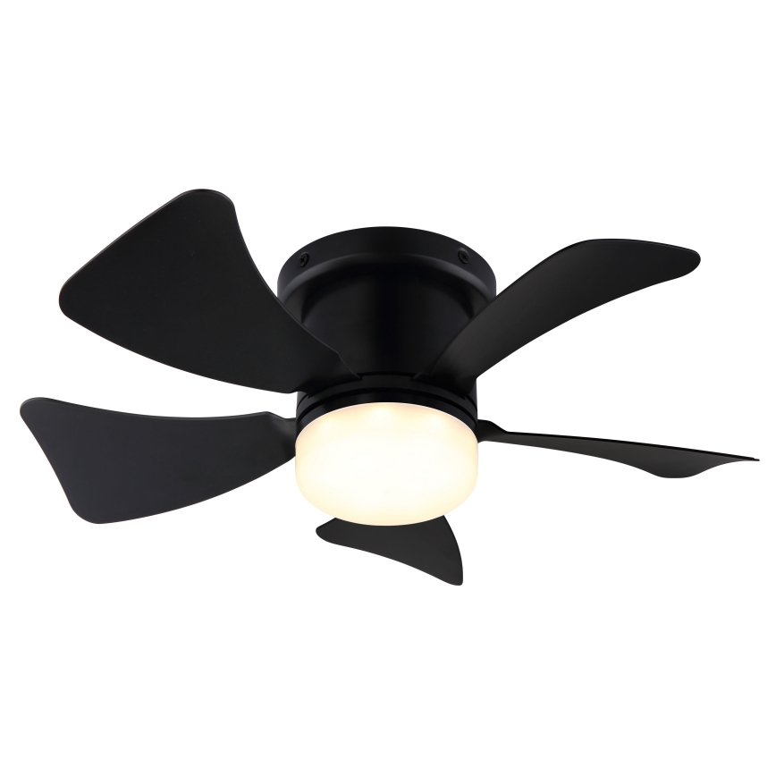 ZEVENTI - LED Aptumšojams griestu ventilators MUNDAKA LED/10W/230V 3000-6500K melna + tālvadības pults