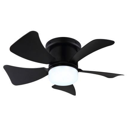 ZEVENTI - LED Aptumšojams griestu ventilators MUNDAKA LED/10W/230V 3000-6500K melna + tālvadības pults