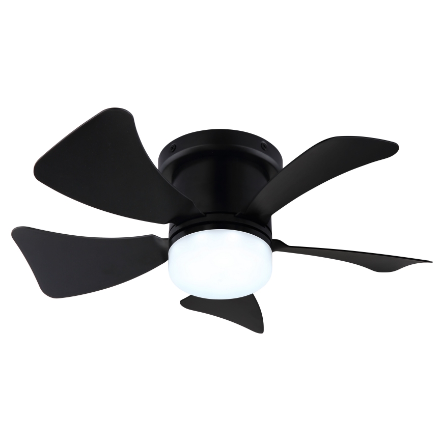 ZEVENTI - LED Aptumšojams griestu ventilators MUNDAKA LED/10W/230V 3000-6500K melna + tālvadības pults
