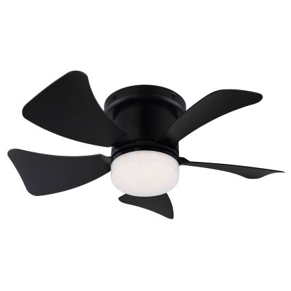 ZEVENTI - LED Aptumšojams griestu ventilators MUNDAKA LED/10W/230V 3000-6500K melna + tālvadības pults